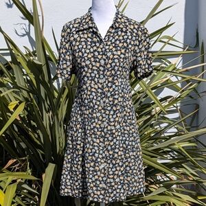 Vintage 90s BP Nordstrom Ditsy Floral Rayon Mini Dress - S